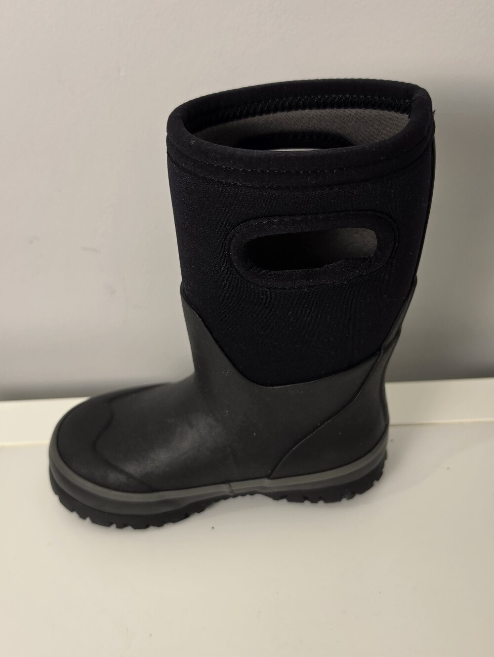 Bogs Kids Grasp Solid Waterproof Winter Rain Boots Black Toddler Infant Size 8 - Picture 7 of 16